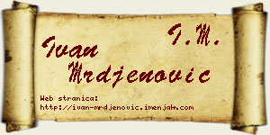 Ivan Mrđenović vizit kartica
